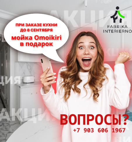 Мойка OMOIKIRI в ПОДАРОК!!!