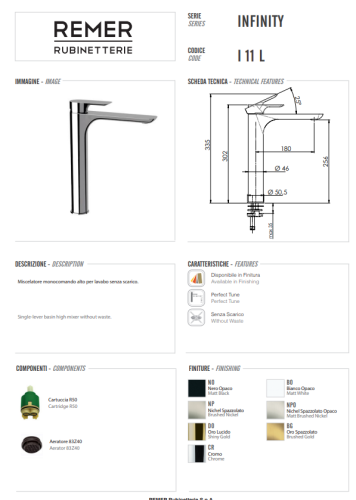 Смеситель для раковины высокий